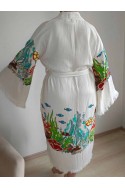 Coral Printed Kimono