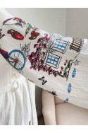 Ethnic Patterned Printed Kimono